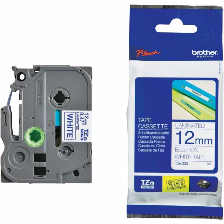 POT TRAKA TZE233 12mm plavo na bijelo
