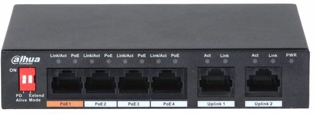 Dahua 6-Port Unmanaged Desktop PoE Switch with 4-Port PoE DH-PFS3006-4ET-60