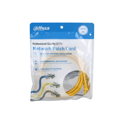 Dahua kabl zuti 2m CAT6 PFM972-6U-2