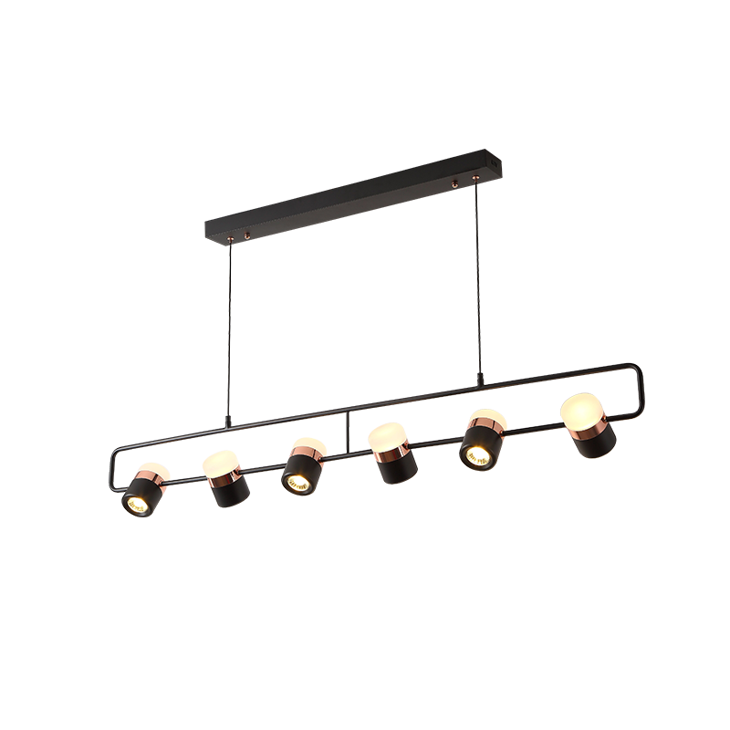 GREEN TECH LED luster Green Tech, 7W x 6, 3000K, IP20, crna + bakar - G926P6-WW-COPP