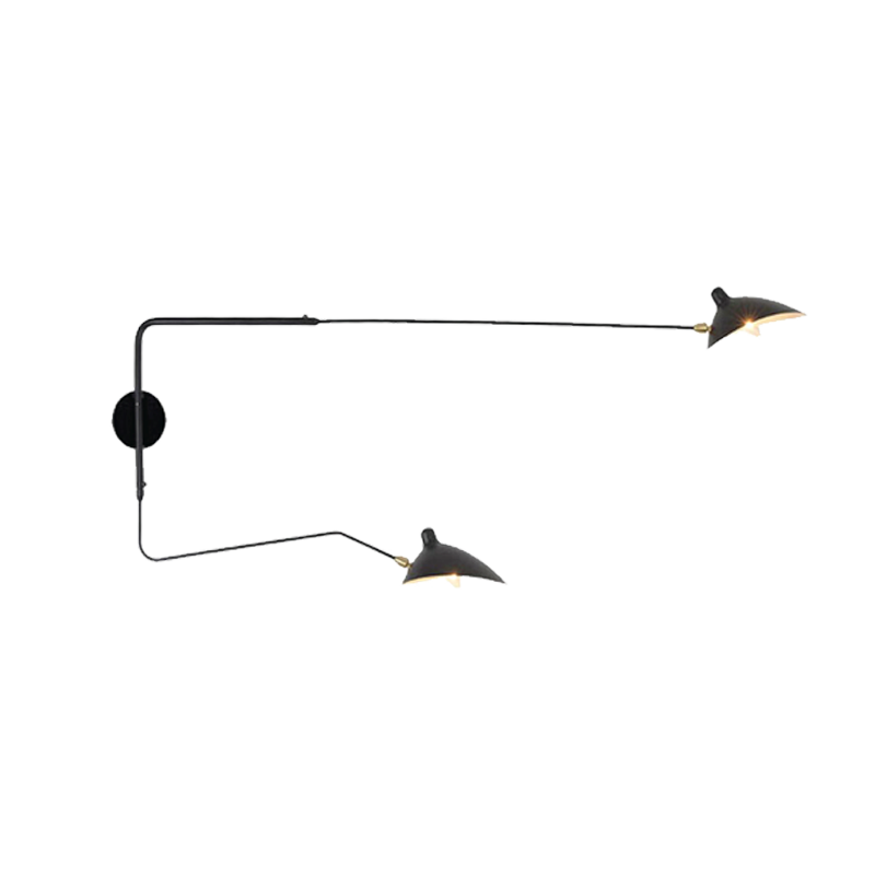 GREEN TECH Zidna lampa Green Tech, E14 x 2 kom, IP20, crna boja - GW85052-BK