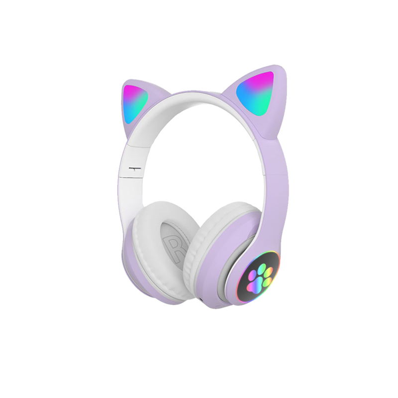 OEM Slušalice CAT EAR STN-28 dječje, wireless, ljubičaste - STN-28-PR
