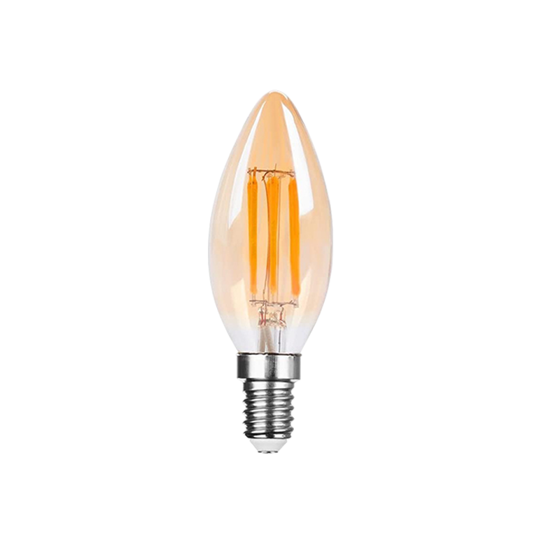 GREEN TECH LED filament žarulja Green Tech 4W, 2700K, E14, AC220V, C35, amber, dimabilna - LFB-3210
