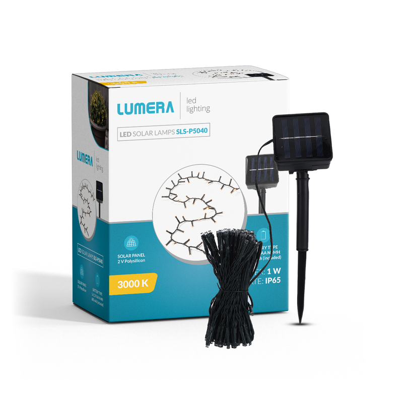 LUMERA LED solarne lampice Lumera Lighting 3000K, IP65, 12M, 100 lights - SLS-P5040