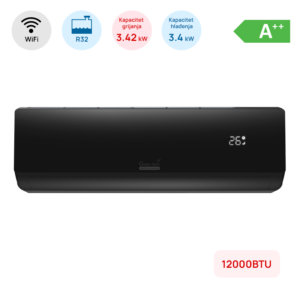 GREEN TECH Klima Green Tech 12000BTU, 3.4kW, A++, R32, -15°C ~ 53°C, WiFi, crna - 12-IN82B-WIFI