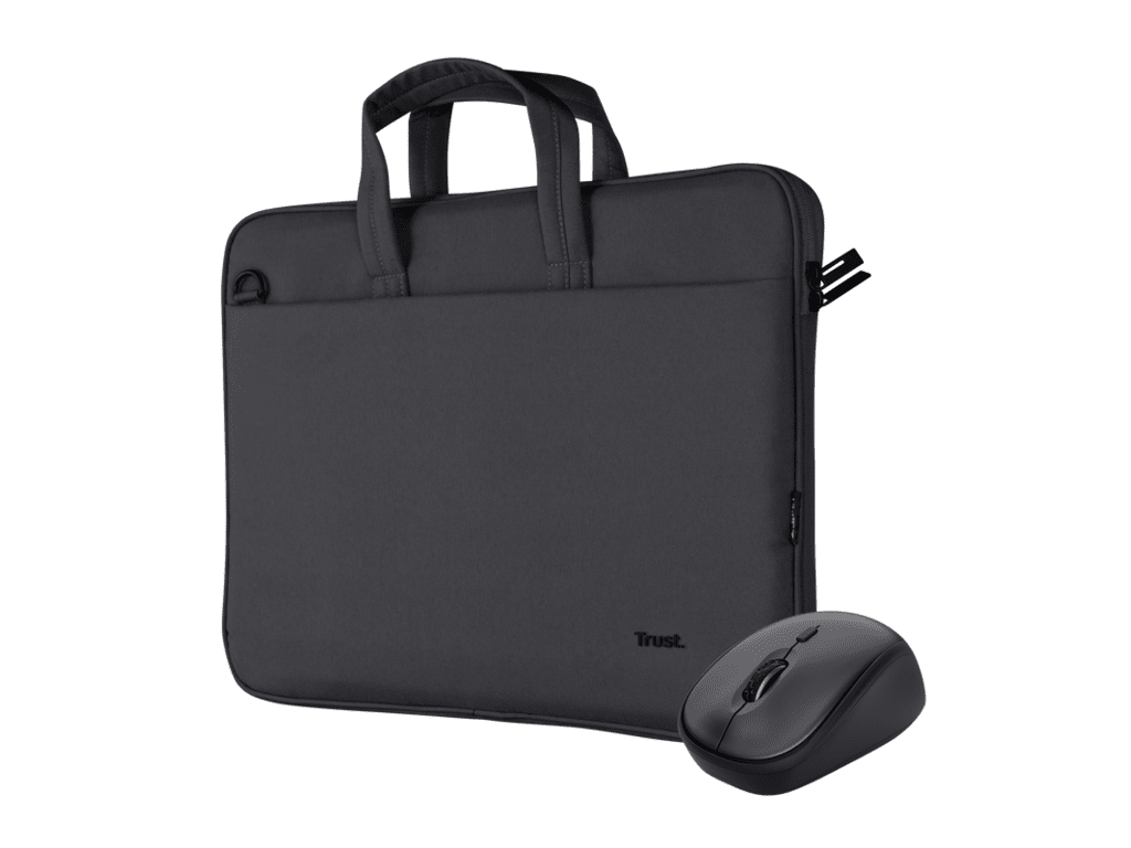 Trust Bologna torba i miš set torba za laptop 16", crna silent miš