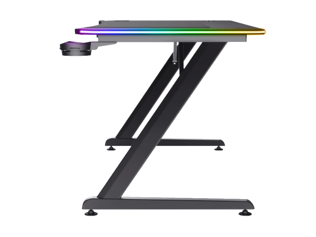 Trust GXT710 Luminus Pro RGBgaming sto, wireless punjač,120x60x74 cm, crni - Image 2