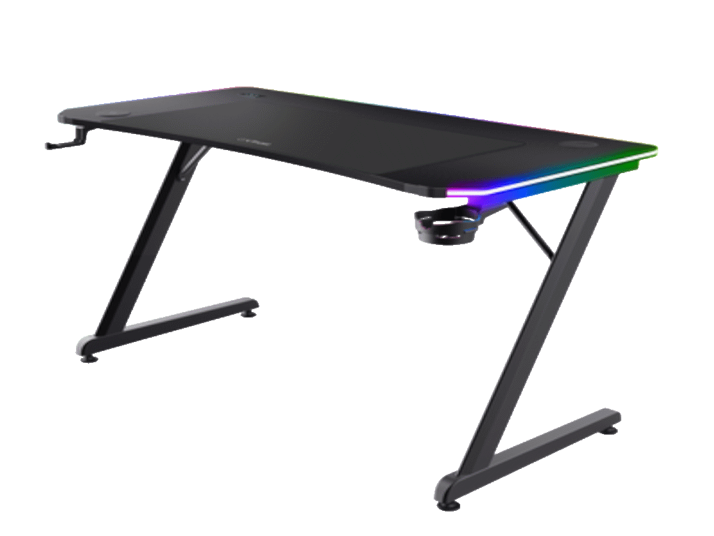 Trust GXT710 Luminus Pro RGBgaming sto, wireless punjač,120x60x74 cm, crni - Image 3