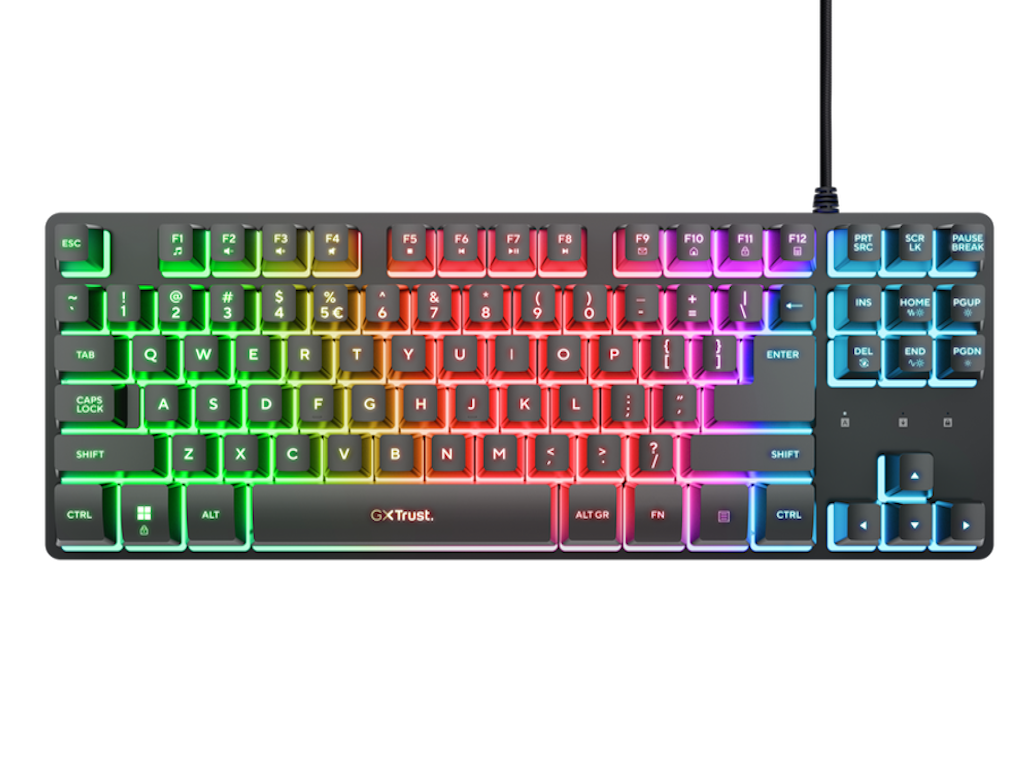 Trust GXT833 THADO TKL Illuminated Keyboard, Black - Image 2
