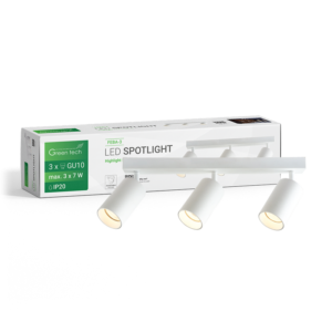 GREEN TECH LED spot svjetiljka Green Tech, GU10 X 3 kom, bijela boja - FEBA-3