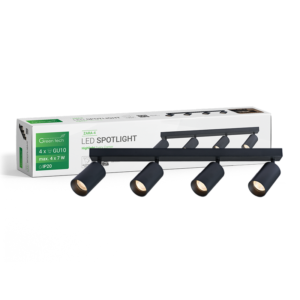 GREEN TECH LED spot svjetiljka Green Tech, GU10 X 4 kom, crna boja - ZARA-4
