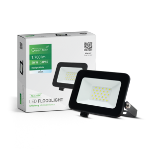 GREEN TECH LED reflektor Green Tech 1700 lm, 20W, 6500K, IP65, crni - ALX-20BK