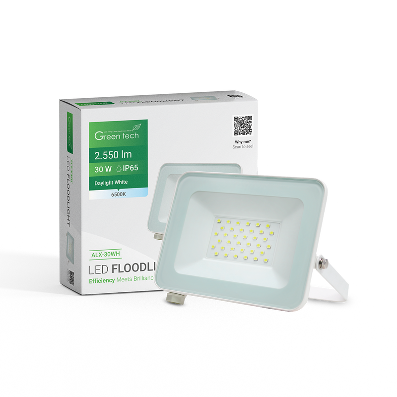 GREEN TECH LED reflektor Green Tech 2550 lm, 30W, 6500K, IP65, bijeli - ALX-30WH