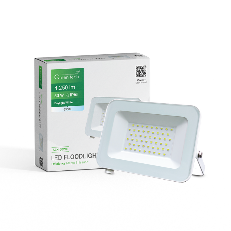 GREEN TECH LED reflektor Green Tech 4250 lm, 50W, 6500K, IP65, bijeli - ALX-50WH