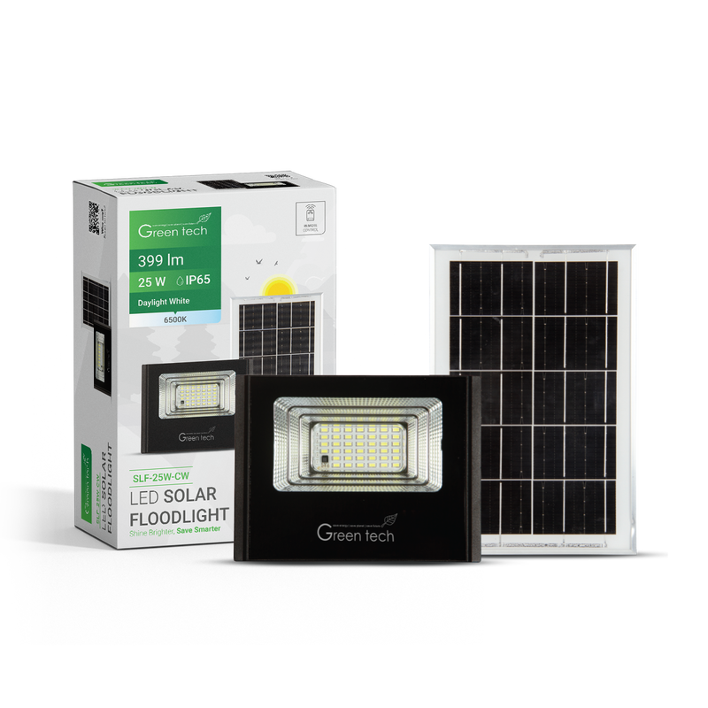 GREEN TECH LED solarni reflektor Green Tech 25W, 6500K, IP65 - SLF-25W-CW