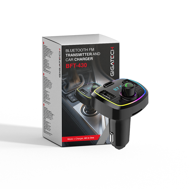 GIGATECH Bluetooth FM transmiter i autopunjač Gigatech BFT-430 s LED svjetlima