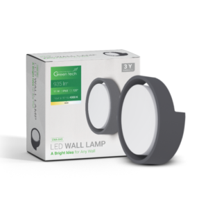 GREEN TECH LED zidna svjetiljka Green Tech 11W, 4000K, promjer 17*6,8cm, IP65, crna - CWA-043