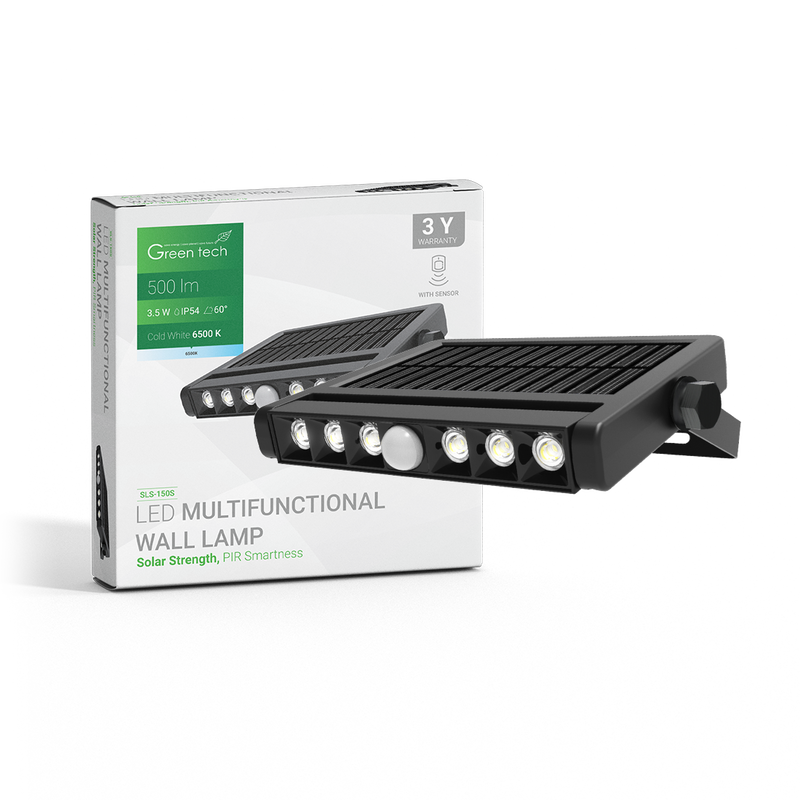 GREEN TECH LED multifunkcionalna solarna svjetiljka Green Tech 3.5W, 6500K, IP54, 500 lm - SLS-150S