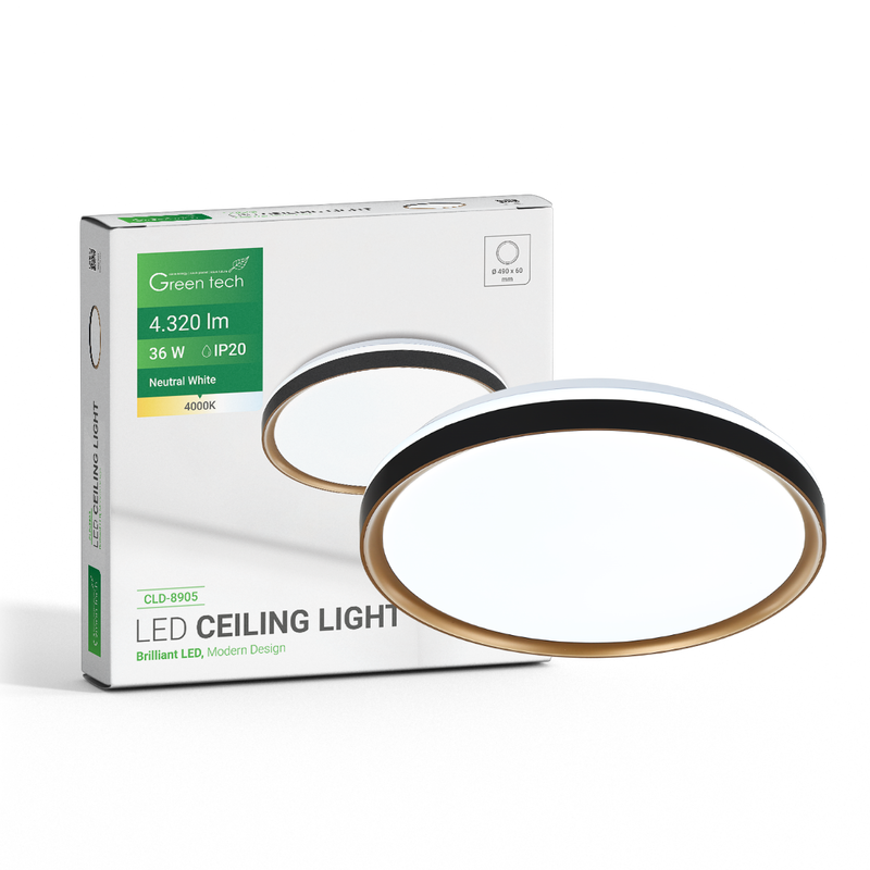 GREEN TECH LED plafonjera Green Tech 36W, 4000K, promjer 49cm - CLD-8905