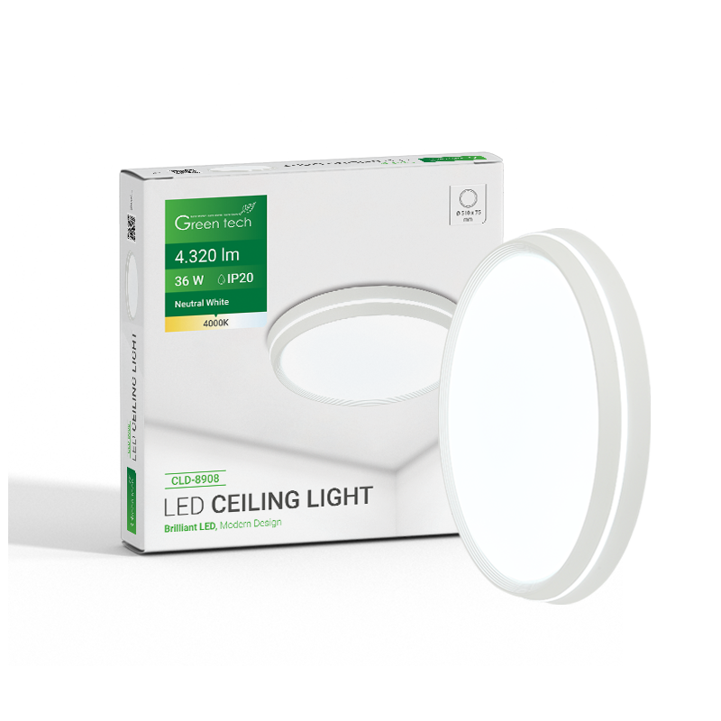 GREEN TECH LED plafonjera Green Tech 36W, 4000K, promjer 51cm - CLD-8908