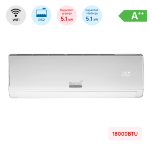 GREEN TECH Klima Green Tech 18000BTU, 5.1kW, A++, R32, -20°C ~ 53°C, WiFi, bijela - 18-IN51-WIFI