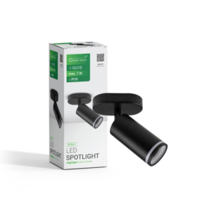 GREEN TECH LED spot svjetiljka Green Tech, GU10 X 1 kom, crna boja - NYXA-1