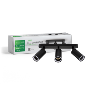 GREEN TECH LED spot svjetiljka Green Tech, GU10 X 3 kom, crna boja - NYXA-3