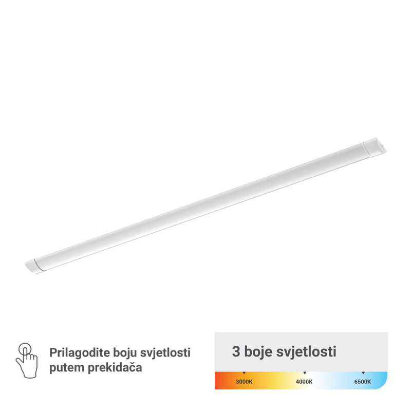GREEN TECH LED svjetiljka Green Tech, 36W, 3CCT, IP40, 120 cm podgradna - PF-36W-3CCT