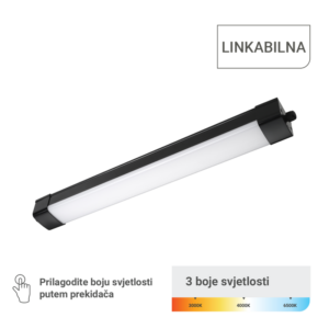 GREEN TECH LED vodotijesna svjetiljka Green Tech, linkabilna, 3CCT, 30W, IP65, crna - WP-BD-30W-3CCT