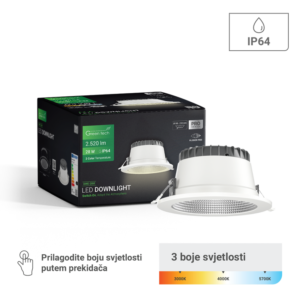 GREEN TECH LED downlight Green Tech 28W, 3CCT, promjer 195-210 mm - DWE-28W