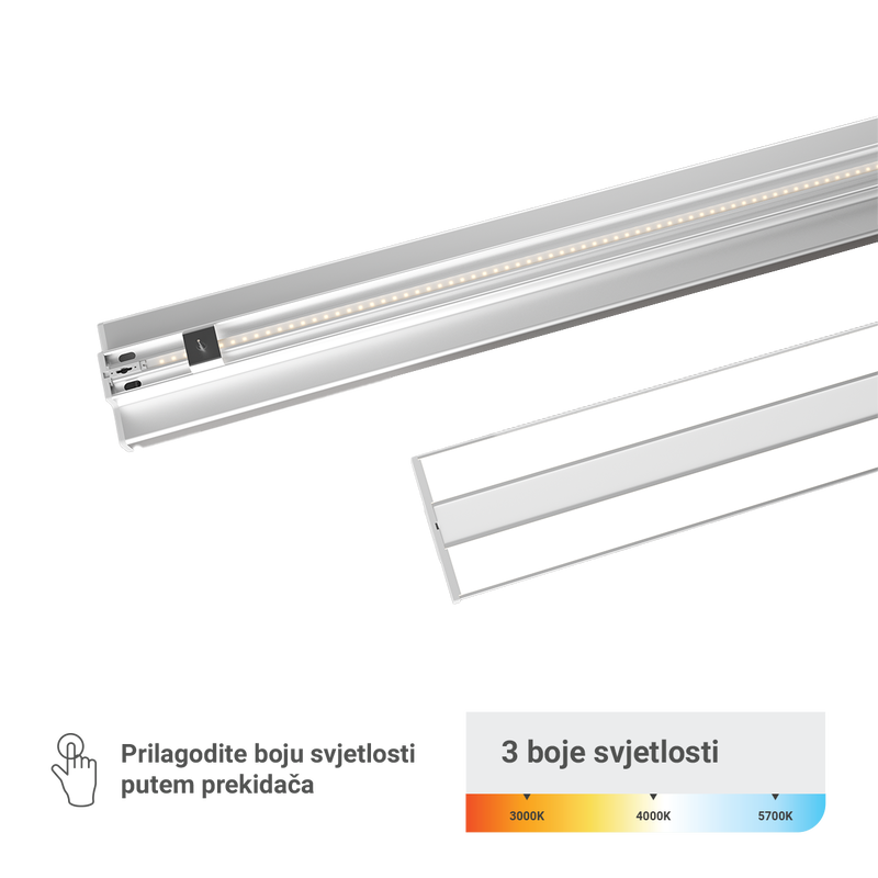 GREEN TECH LED vislica Green Tech, srebrna, 60W, 3CCT, 1500x1171x55 mm - LLS-60W