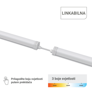GREEN TECH LED vodotijesna svjetiljka Green Tech, linkabilna, 36W, 120LM/W, 3CCT, IP65 - WP-Q36W-3CCT