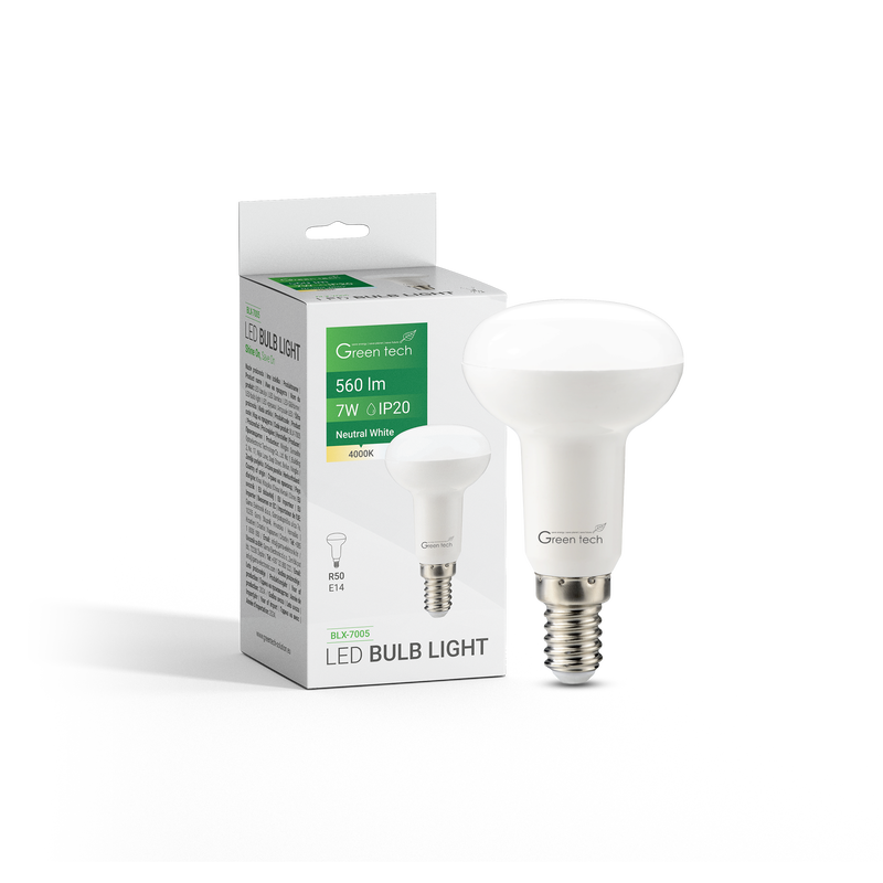 GREEN TECH LED žarulja Green Tech 7W, 4000K, E14, R50, IP20, Sanan chip - BLX-7005