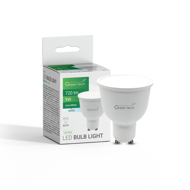GREEN TECH LED žarulja Green Tech 9W, 6000K, GU10, IP20, Sanan chip - LB-1012