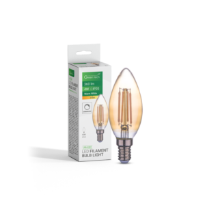 GREEN TECH LED filament žarulja Green Tech 4W, 2700K, E14, AC220V, C35, amber, dimabilna - LFB-5201