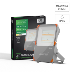 GREEN TECH Premium LED reflektor Green Tech, 100W, 150LM/W 4200K, IP66 Meanwell XLG - PREMIUM100