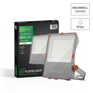 GREEN TECH Premium LED reflektor Green Tech, 200W, 150LM/W 4200K, IP66 Meanwell XLG - PREMIUM200