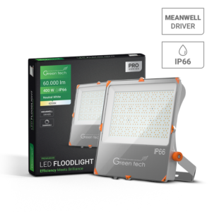 GREEN TECH Premium LED reflektor Green Tech, 400W, 150LM/W 4200K, IP66 Meanwell XLG - PREMIUM400
