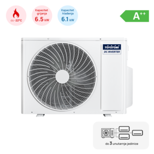 TOYOTOMI Multi split TOYOTOMI vanjska jedinica 6,1kW, 3 izlaza, 3 x 6,35 (1/4") - MULR32-21INV-3
