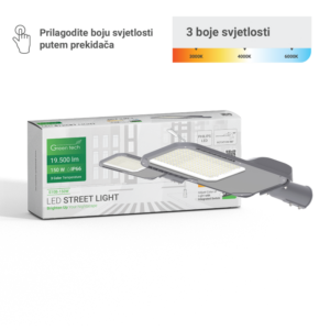 GREEN TECH LED ulična svjet. Green Tech 150W, 19500lm, Philips LED, 3 CCT 3000K-4000K-6000K - S10B-150W