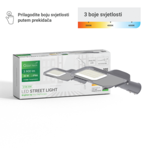 GREEN TECH LED ulična svjet. Green Tech 30W, 3900lm, Philips LED, 3 CCT 3000K-4000K-6000K - S10B-30W