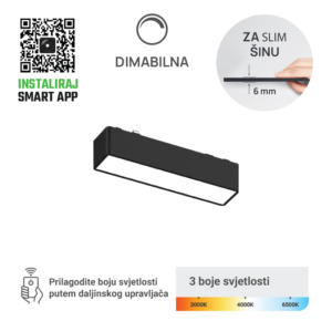 GREEN TECH LED magnetna svjetiljka Green Tech, 6W, 3CCT, LED Osram, Dim./ Smart Lamp APP - MG01-6W-3CCT