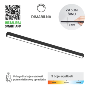 GREEN TECH LED magnetna svjetiljka Green Tech, 24W, 3CCT, LED Osram, Dim./ Smart Lamp APP - MG01-24W-3CCT