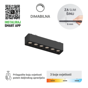 GREEN TECH LED magnetna svjetiljka Green Tech, 6W, 3CCT, LED Osram, Dim./ Smart Lamp APP - MG02-6W-3CCT