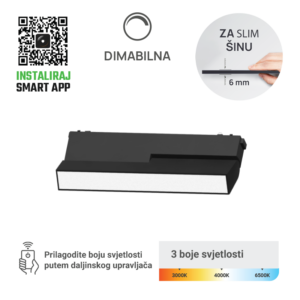 GREEN TECH LED magnetna svjetiljka Green Tech, 12W, 3CCT, LED Osram, Dim./ Smart Lamp APP - MG03-12W-3CCT