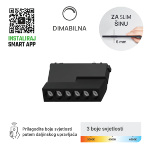 GREEN TECH LED magnetna svjetiljka Green Tech, 6W, 3CCT, LED Osram, Dim./ Smart Lamp APP - MG04-6W-3CCT