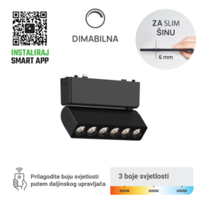 GREEN TECH LED magnetna svjetiljka Green Tech, 6W, 3CCT, LED Osram, Dim./ Smart Lamp APP - MG06-6W-3CCT