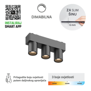 GREEN TECH LED magnetna svjetiljka Green Tech, 6W, 3CCT, LED Osram, Dim./ Smart Lamp APP - MG09-6W-3CCT