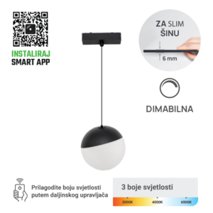 GREEN TECH LED magnetna svjetiljka Green Tech, 6W, 3CCT, LED Osram, Dim./ Smart Lamp APP - MG15-6W-3CCT