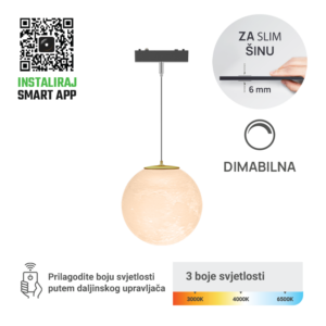 GREEN TECH LED magnetna svjetiljka Green Tech, 6W, 3CCT, LED Osram, Dim./ Smart Lamp APP - MG17-6W-3CCT